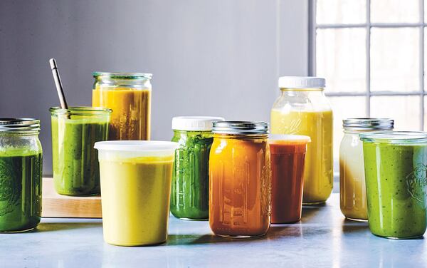 Cauliflower Soup with Greens and Dill (pictured fifth from left) is among many vegetable soups featured in Amy Chaplin’s “Whole Food Cooking Every Day” (Artisan Books, 2019). CONTRIBUTED BY ANSON SMART