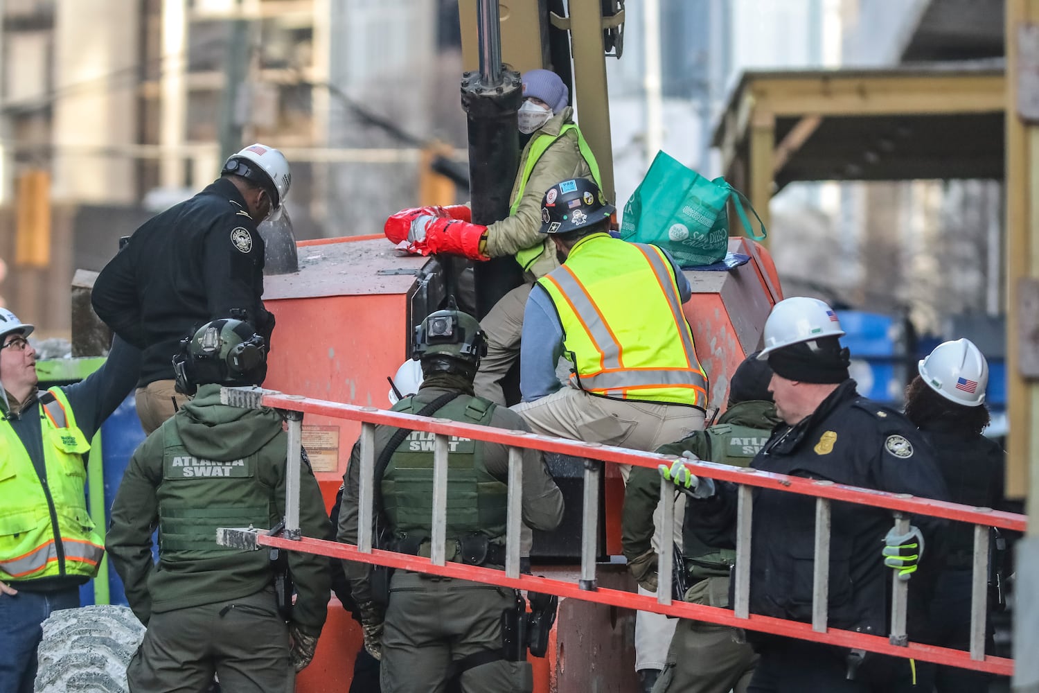 2 arrested after protest at Midtown construction site by training center activists