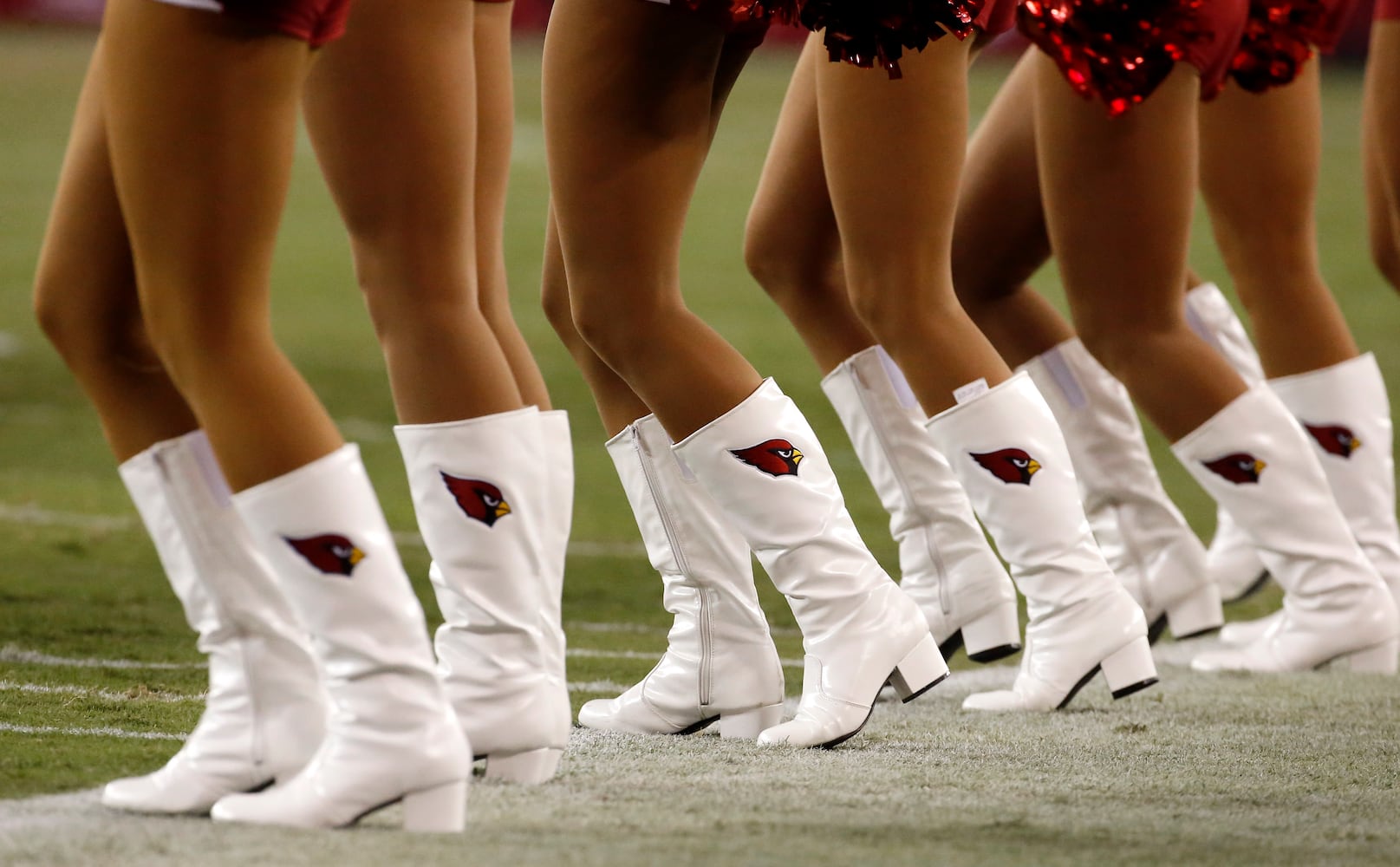 NFL cheerleaders perform at preseason games