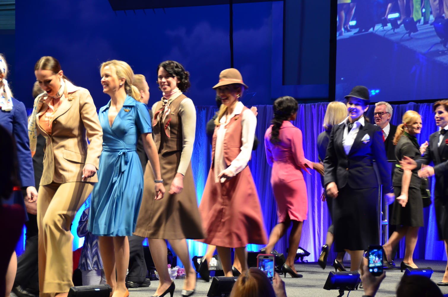 Delta flight attendants strike a fashion pose