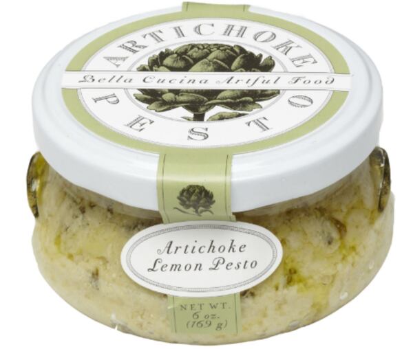  Bella Cucina Artichoke Lemon Pesto is a terrific crostini topping.