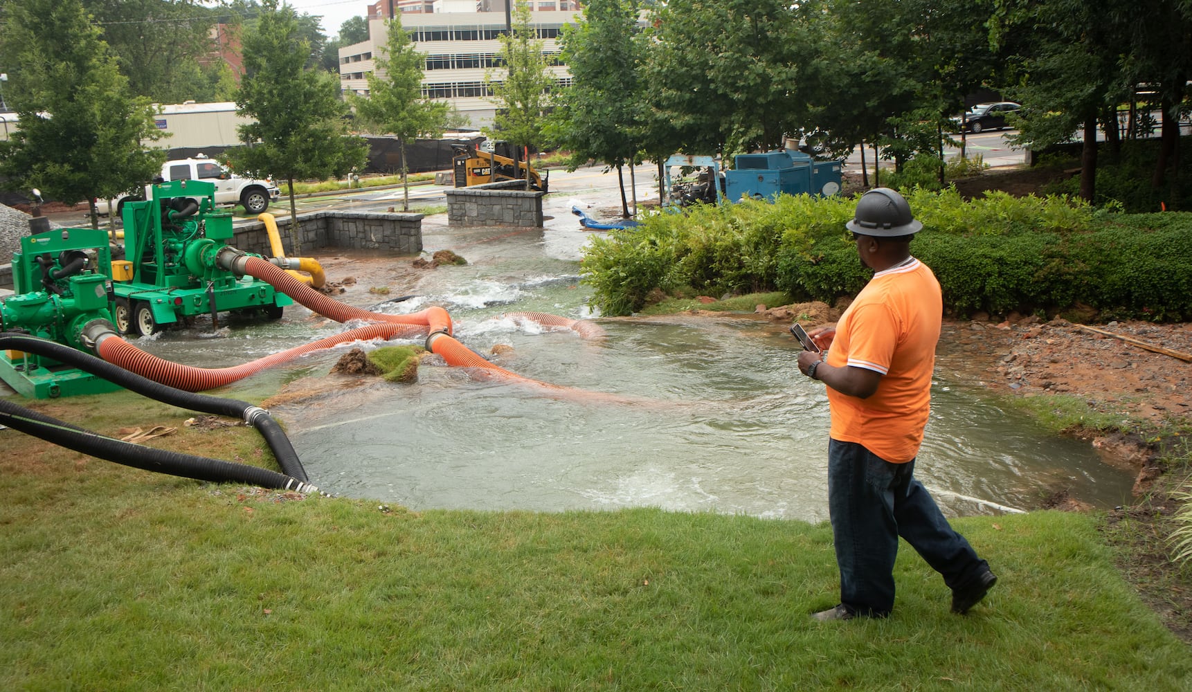 PHOTOS: Water main repair at Georgia Tech