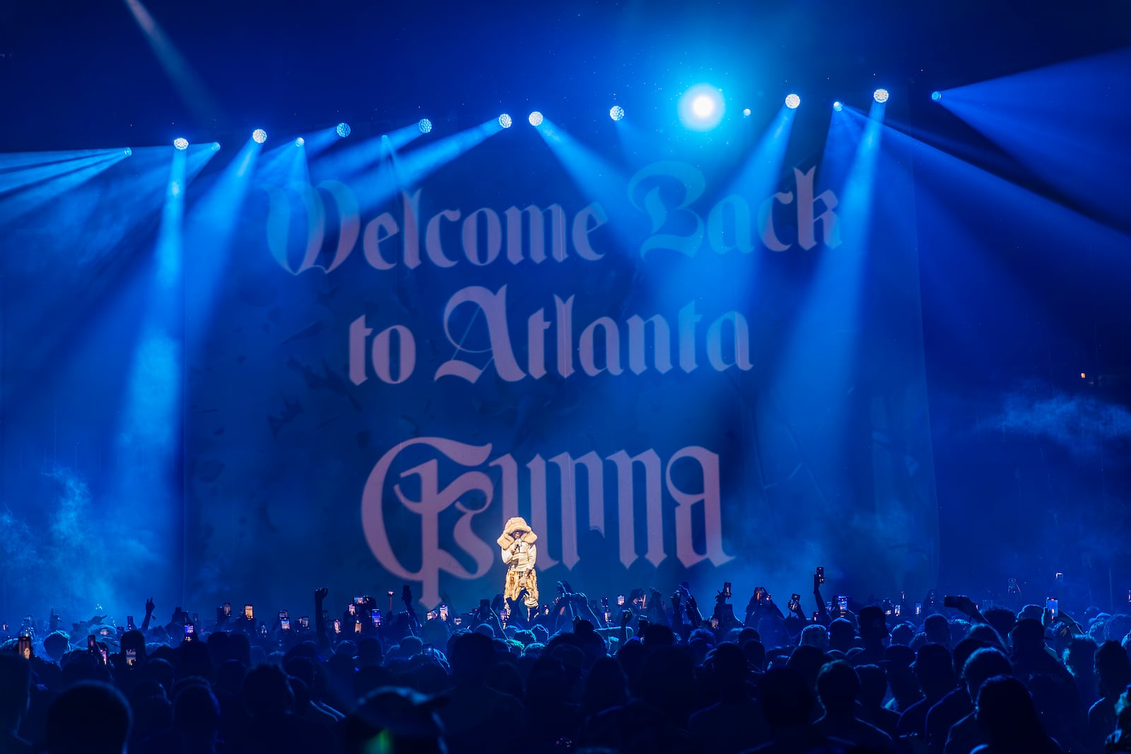 Gunna performs during his sold-out show at Atlanta's State Farm Arena on June 11, 2024. His setlist included more than 40 tracks. It was his first headlining show in his hometown since 2019. Photo credit : State Farm Arena/ Terence Rushin