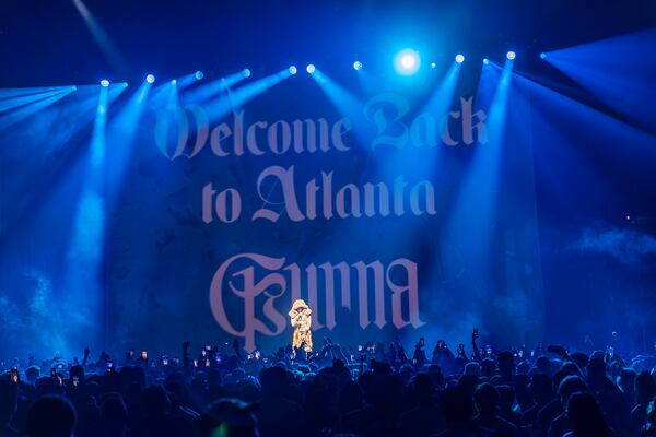 Gunna performs during his sold-out show at Atlanta's State Farm Arena on June 11, 2024. His setlist included more than 40 tracks. It was his first headlining show in his hometown since 2019. Photo credit : State Farm Arena/ Terence Rushin