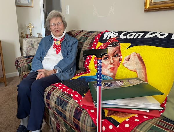 Lucretia Jane Tucker, soon to be 98, is one of the few remaining "Rosie the Riveters," women who worked in factory jobs during World War II.