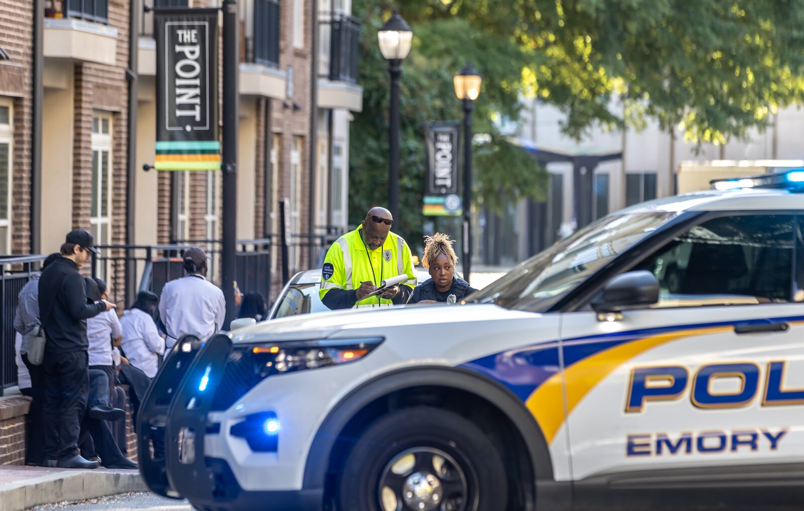 Emory University police responded to a shooting near campus Thursday morning. 