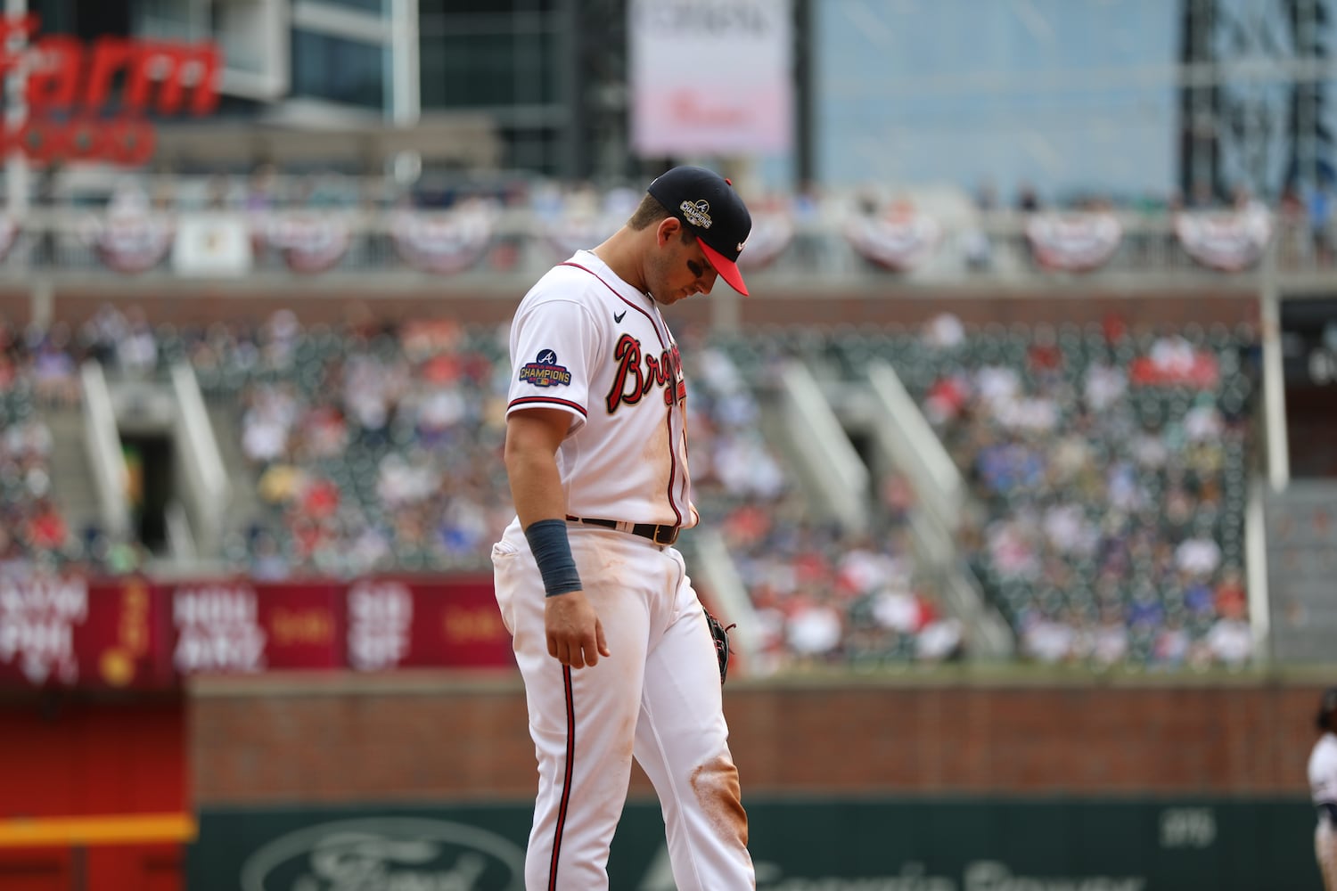 Braves third baseman Austin Riley hit a home run Wednesday, but the Nationals topped the Braves 3-1 at Truist Park. (Miguel Martinez/miguel.martinezjimenez@ajc.com)