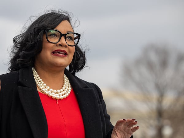 U.S. Rep. Nikema Williams, D-Ga., will be joined by House Democratic Leader Hakeem Jeffries at an event today at the Russell Innovation Center for Entrepreneurs celebrating Black entrepreneurs and highlighting Democrats’ economic agenda. (Nathan Posner for the AJC)