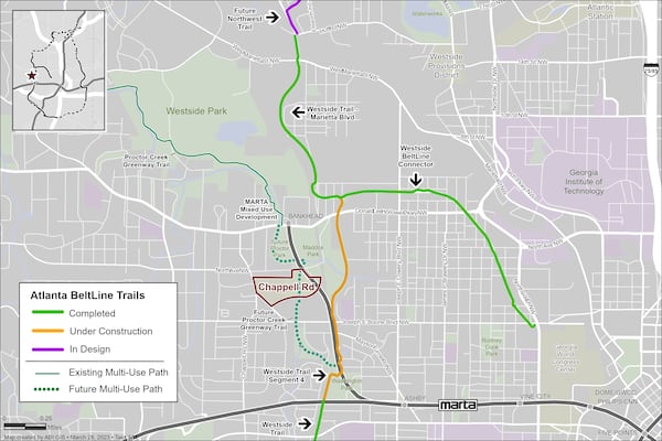 The 425 Chappell Road site along the Beltline.