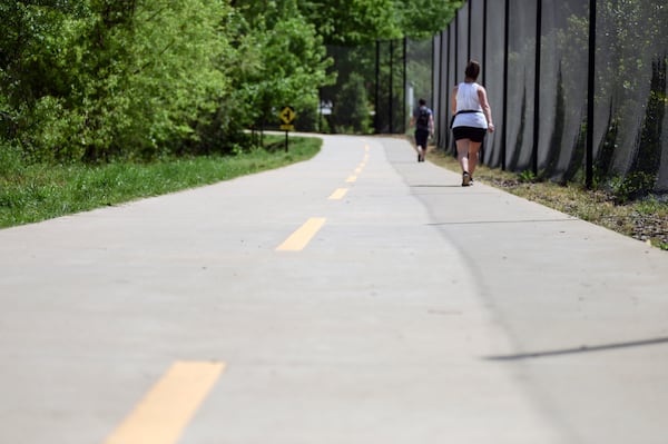 Part of the Northside Trail of the Beltline surrounding Bobby Jones Golf Course in Buckhead on Friday, April 29, 2022. (Natrice Miller / natrice.miller@ajc.com)