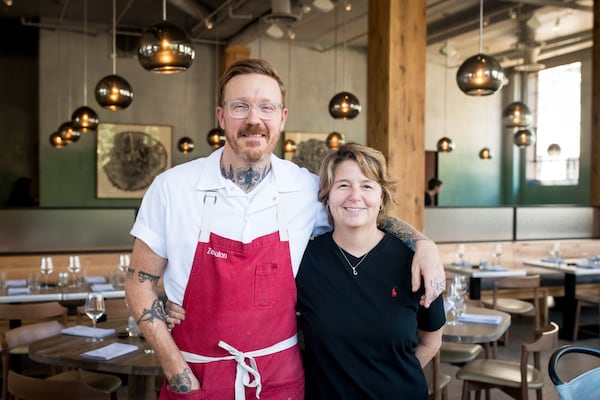 Redbird chef Zeb Stevenson (left) and owner Ross Jones (right). Photo credit- Mia Yakel.