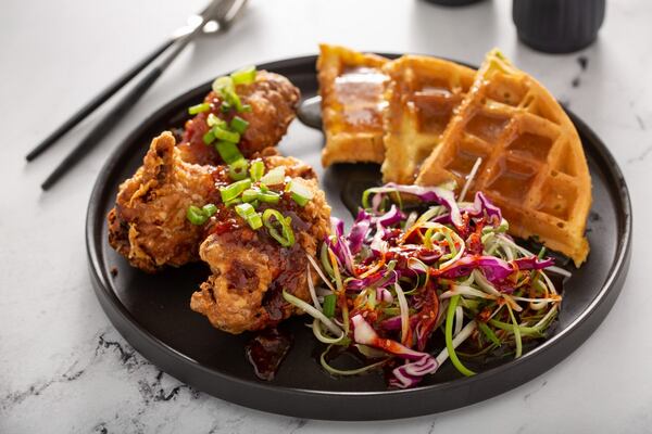 Mukja Korean Fried Chicken serves an Atlanta classic — chicken and waffles — with a Korean spin. / Credit: Elena Veselova /  veselovaphoto.com