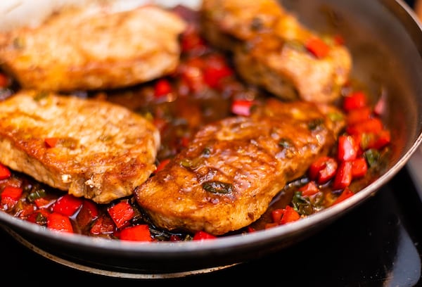 Quick Sichuan-Style Pork Chops.