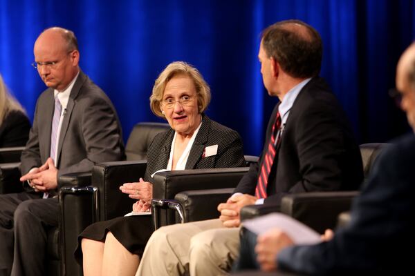 State Rep. Sharon Cooper (center), R-Marietta, speaks on the panel discussion at Georgia Public Broadcasting on Thursday, October 17, 2019. The Atlanta Journal-Constitution hosted a community conversation about the AJC’s investigation, “Unprotected.” TYSON HORNE / TYSON.HORNE@AJC.COM