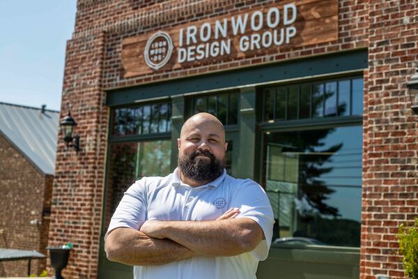 Eric Jarkins Principal and Design of Planning Partner at Ironwood Design Group. Jarkins doesn't expect his business to be impacted by construction for the Roswell Historic Gateway. (Alyssa Pointer / Alyssa.Pointer@ajc.com)