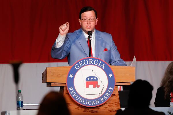 Georgia Republican Party Chair Josh McKoon pushed for inclusion of Log Cabin Republicans at the Smyrna Pride Festival. (Natrice Miller/AJC 2023)