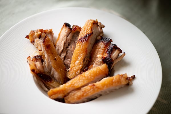 The recipe for Crispy Asian Pork Belly ramen topping needs to marinate overnight. CONTRIBUTED BY MIA YAKEL