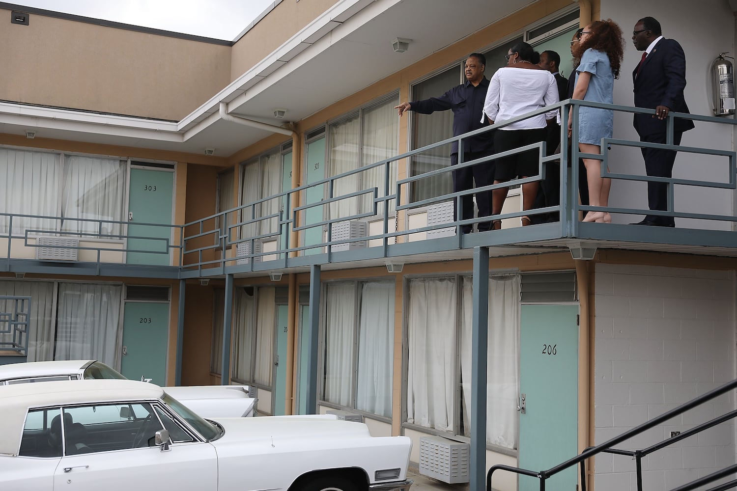 Photos: Jesse Jackson revisits hotel where Martin Luther King Jr. was killed