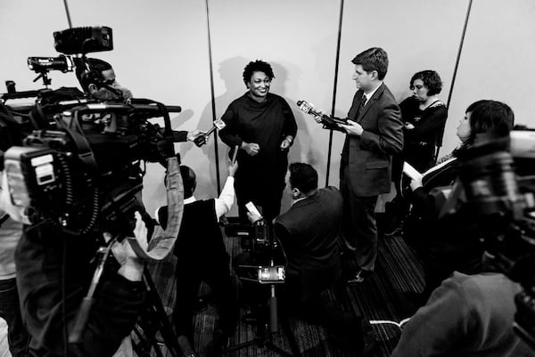 Greg Bluestein with Stacey Abrams