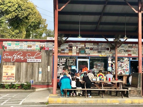 Southern Soul Barbeque makes its home in a converted gas station on St. Simons Island. LIGAYA FIGUERAS / LFIGUERAS@AJC.COM