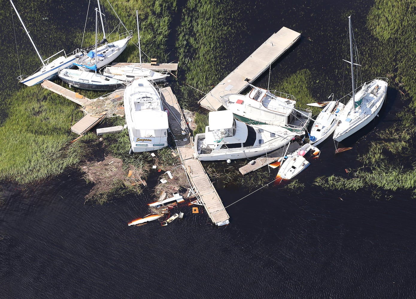 Aerial photos show Irma's impact on coastal Georgia