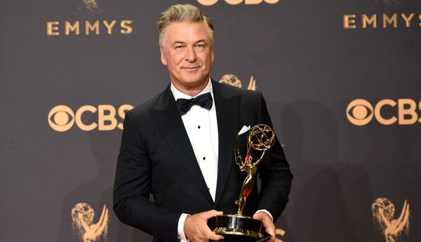 Actor Alec Baldwin won an Emmy for Outstanding Supporting Actor in a Comedy Series for his portrayal of President Donald Trump on 'Saturday Night Live.’ Baldwin posed for photos at the 69th Primetime Emmy Awards show on September 17, 2017 in Los Angeles, California. 