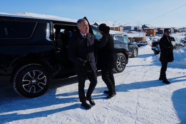 Canada Prime Minister Mark Carney Nunavut arrives at the Nunavut Commissioner's official residence in Iqaluit, Nunavut, on Tuesday, March 18, 2025. (Sean Kilpatrick/The Canadian Press via AP)