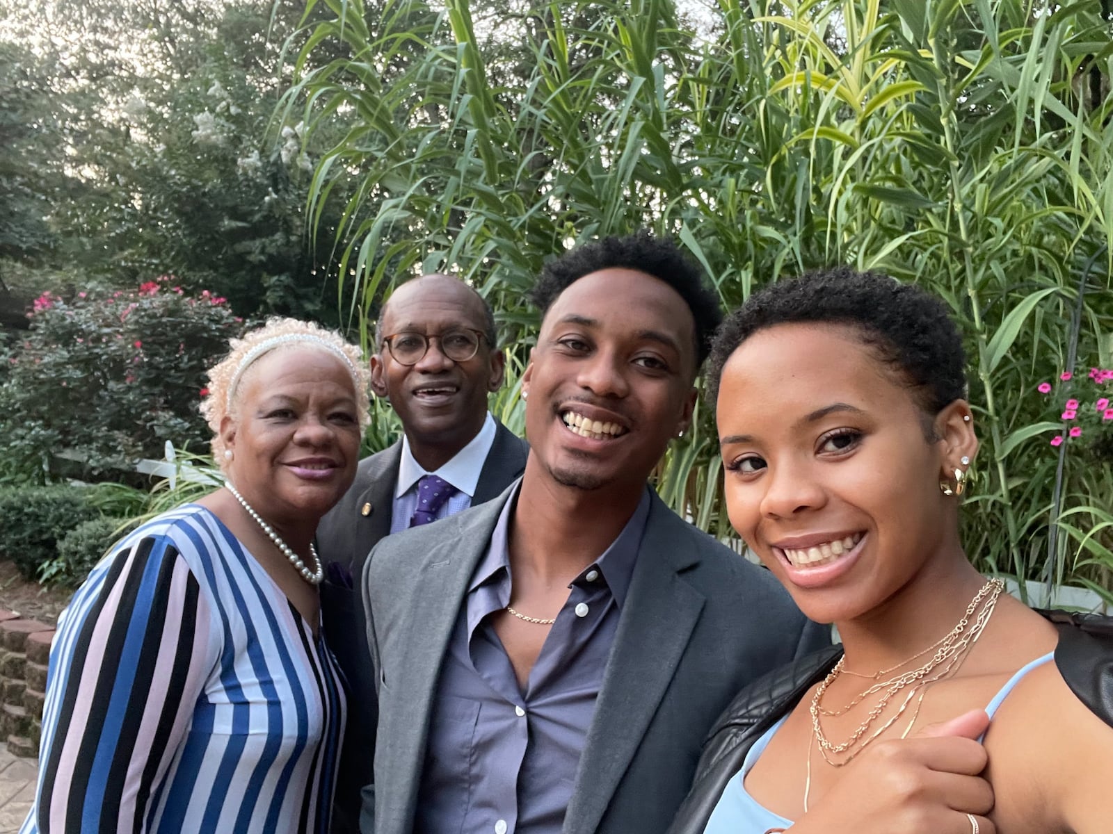 The Johnsons pose together for a family photo. From left: Zelda, William Jr., William III and Alaina. William Johnson Jr. died in the Sapelo Island gangway collapse.