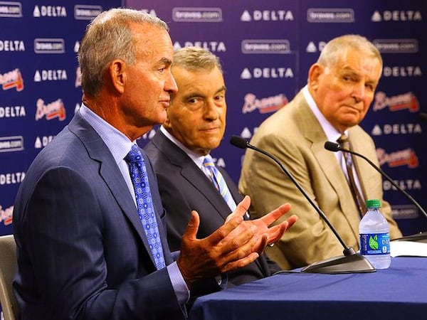 That's John Hart on the left. Don't recognize the other two. (Curtis Compton/AJC)