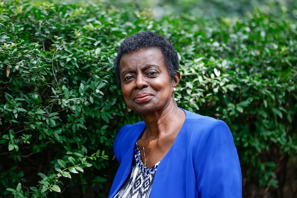 Bernstine W. Hollis poses for a portrait at the Carter Center in Atlanta on Tuesday, August 23, 2022. Hollis is one of the center’s first employees, and her history with the Carters stretches back to her childhood in Plains. (Arvin Temkar / arvin.temkar@ajc.com)