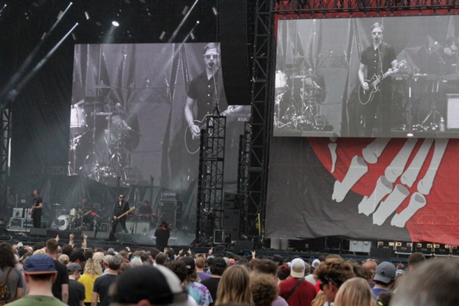 Interpol's early-starting set caught everyone - even reporters and photographers - by surprise at Shaky Knees. Photo: Melissa Ruggieri/Atlanta Journal-Constitution