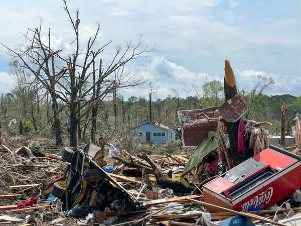 The storm damage in West Point was widespread.