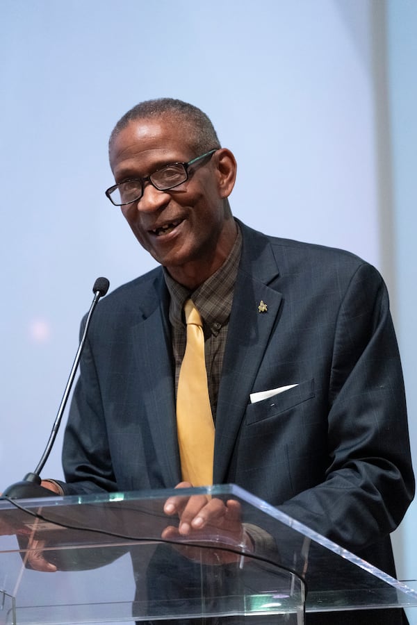 Atlanta school board candidate Raynard Johnson during a debate Wednesday, Sept. 20, 2023. (Ben Gray / Ben@BenGray.com)