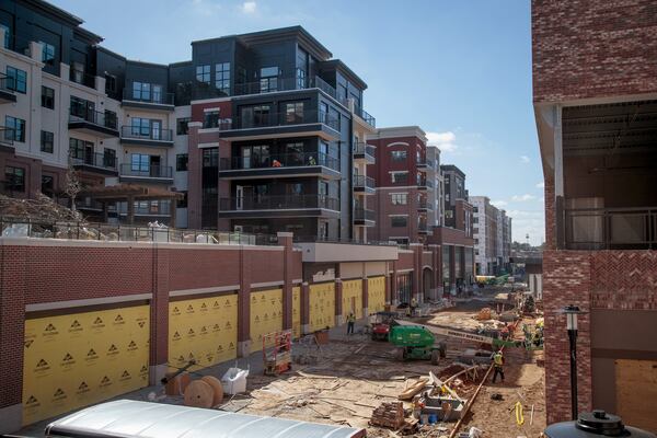 Here's what construction of the retail shops at The Battery Atlanta at the Braves' SunTrust Park looked like Feb. 23, 2017.