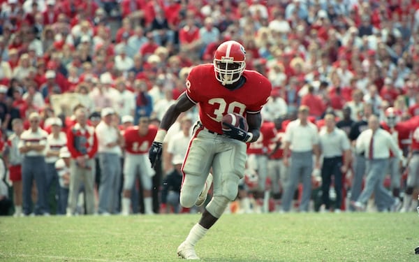 Georgia Bulldogs running back Tim Worley. Photos from AJC archive