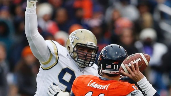 Georgia Tech defensive tackle Adam Gotsis called fellow linemen Patrick Gamble among the most improved players in spring spring practice. (ASSOCIATED PRESS)