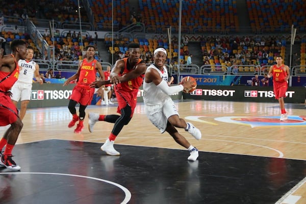 Josh Okogie scored a double-double in a pool-play game vs. Angola in the FIBA U19 World Cup in Cairo.