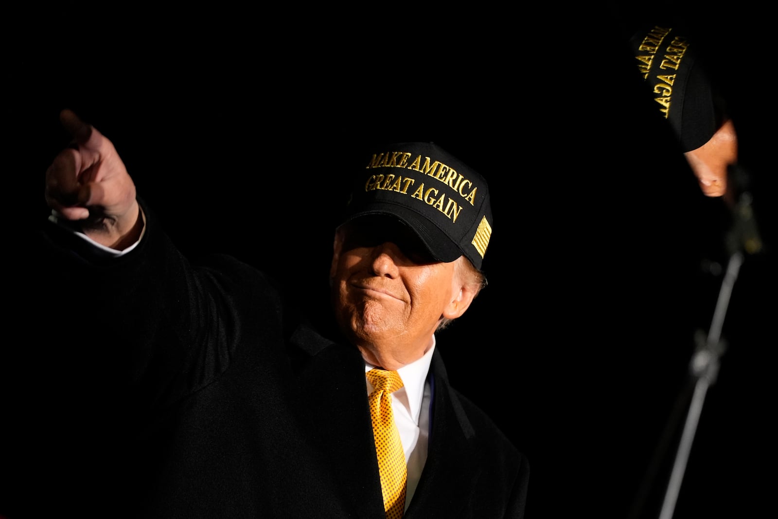 Republican presidential nominee former President Donald Trump speaks during a campaign rally at Cherry Capital Airport, Friday, Oct. 25, 2024, in Traverse City, Mich. (AP Photo/Alex Brandon)