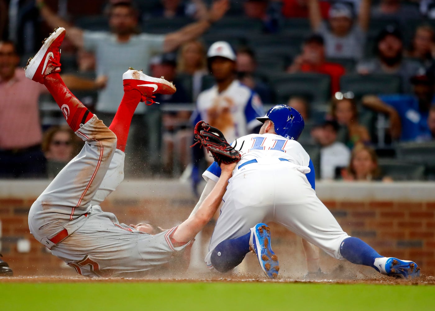 Photos: Ronald Acuna, Braves celebrate a walk-off win over the Reds