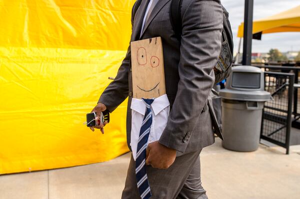 The Kennesaw State Turnover Plank is one of the odder new things in college football. (Kyle Hess, KSUOwls.com)