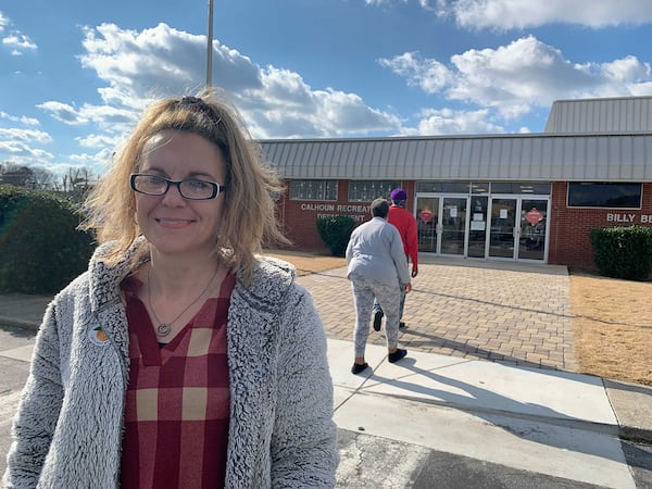 Joanna Elrod's values guided her vote Tuesday in Calhoun. “I am very pro-life and very pro-gun and pro-family,” she said, “so I will always vote for whoever I think the best candidate is.” (Jeremy Redmon / Jeremy.Redmon@ajc.com)