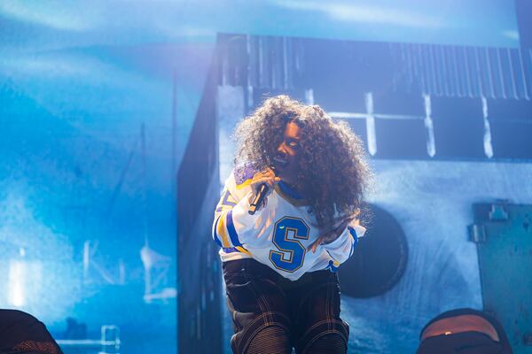 The musician SZA during a 2023 tour stop at Atlanta's State Farm Arena.