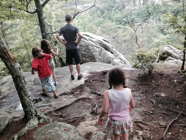 Enjoying the spectacular view at Cloudland Canyon.