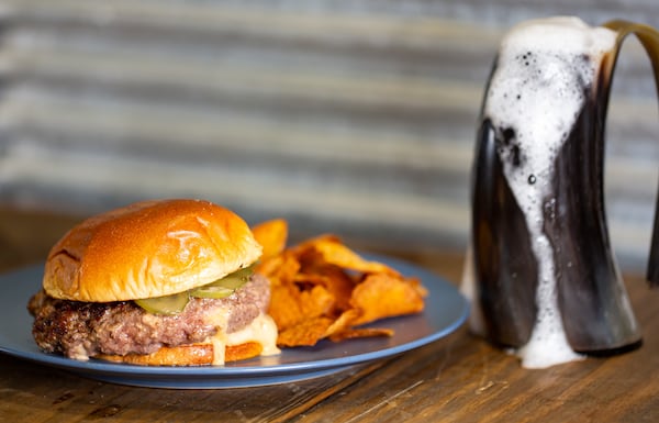 The Juicy Lucy burger will be available on the menus of both Skol Brewing and Valhalla Social. Courtesy of 200 Hospitality Group