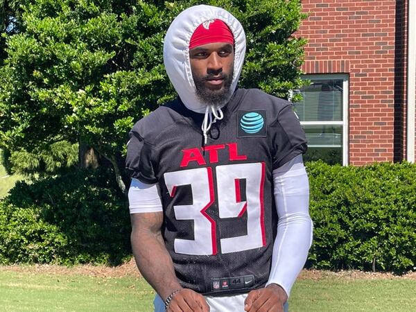 Falcons defensive back T.J. Green after practice on Friday, Sept. 24, 2021. (By D. Orlando Ledbetter/dledbetter@ajc.com)