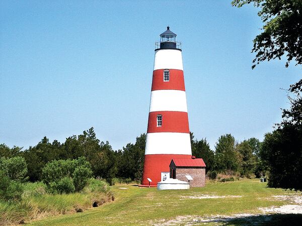 The 100-foot-tall Sapelo Island Lighthouse was built in 1905.