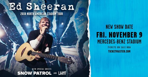 Ed Sheeran has a new show date in Atlanta.