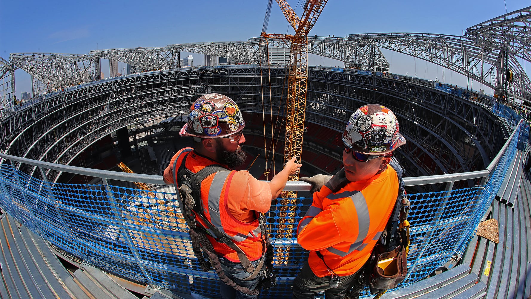 View from atop Mercedes-Benz Stadium