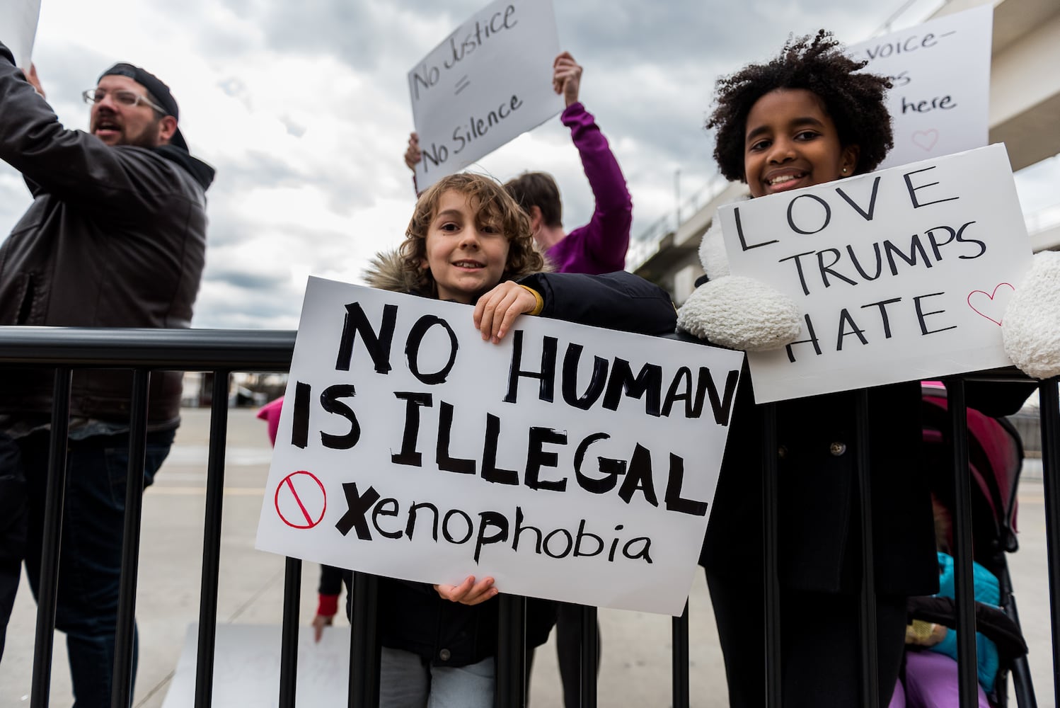 Atlanta Airport protests over immigration policy Sunday Jan. 29