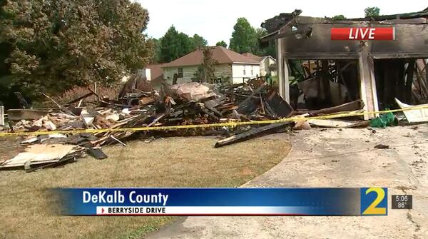 The fire destroyed the Lithonia home.